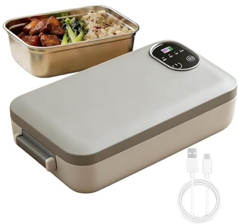 Dinchaakuarry Electric Food Warmer Portable Lunch Box Heater, Heating 900ml Heaters Home Dorm Hospital Outdoor Work Travel Car | Perfect Suitable Ideal For Usages Scenarios