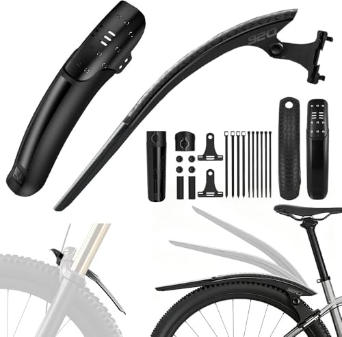 Wxeadu Fahrrad Schutzblech Set, 2 Stück Schutzblech Mountainbike, MTB Schutzblech, Mudguard MTB Vorne & Hinten für 24-29 Zoll Mountainbikes, Rennräder, Abnehmbares Design