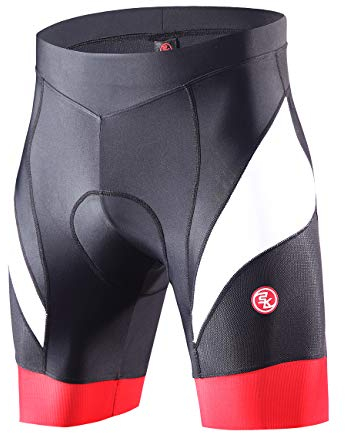 Souke Sports Herren 4D Gepolsterte Radlerhose Atmungsaktiv Schnelltrocknend Fahrradhose