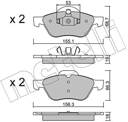 metelligroup 22-0335-0 - Made in Italy - Bremsbeläge