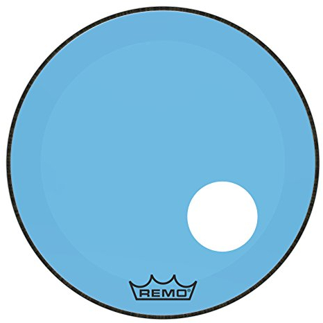 Remo Powerstroke 3 Colortone Blue Bass Schlagzeugfell Drum Head, 22 Ported P3-1322-CT-BUOH