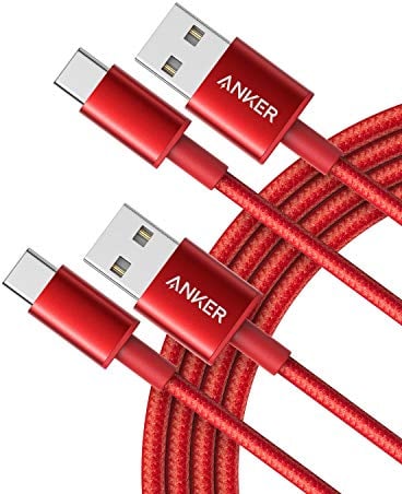 Anker USB C Charger Cable, 2-Pack 6 ft (1.8 m) USB to USB C Cable, USB A to USB C Braided Phone Charger Cable for iPhone 15 (Standard Charging), Samsung S22/S21, Huawei, Pixel, iPad, Switch, and More