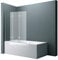 doporro 130 x 140 cm Design-Duschwand für Badewanne Badewannenaufsatz Duschabtrennung 6mm ESG-Sicherheitsglas inkl. NANO-Beschichtung Badewannenfaltwand Wandanschlag links oder rechts