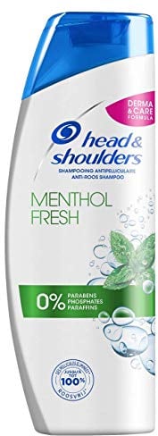Head & Shoulders Menthol Fresh Anti-Schuppen Shampoo, feuchtigkeitsspendende Formel für Haar und Leder Chevelu, Dermatologisch getestet, 3 x 500 ml