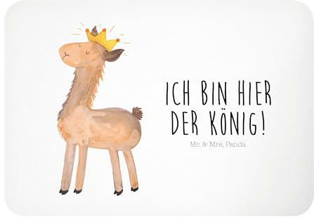 Mr. & Mrs. Panda Magnet Lama König - Geschenk, Whiteboard Magnet, Notiz Magnet, Abitur, Motivmagnete, Chef, Kühlschrank Dekoration,