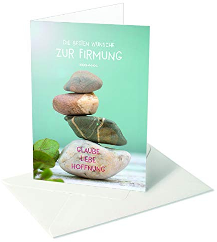 Komma3 wünsch dir was/Firmung/Liebe Glaube Hoffnung/Steine, 01-575, 12x17,5