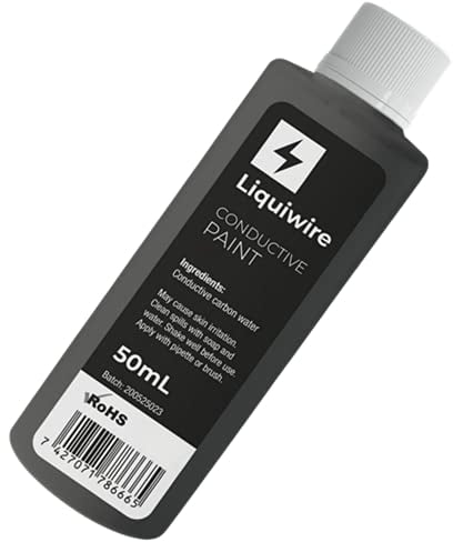 Liquiwire™ — Elektrisch leitfähige Farbe für Gitarrenabschirmung, Leiterplattenreparatur und Heimwerkeranwendungen (50mL)