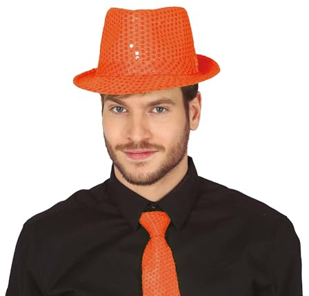 FIESTAS GUIRCA Cappello Trilby con Paillettes Donna Argento Rosa Viola Oro Nero Rosso