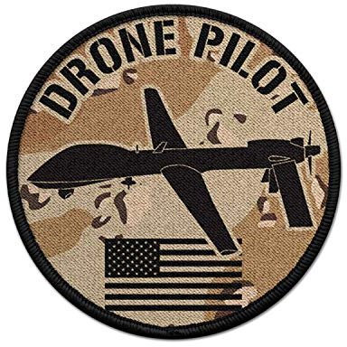 Copytec 9cm Patch US Drone Pilot Desert camo USA Army Air Force Predator UAV #36739