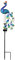 MISNODE Solar-Regenmesser Gartenstecker mit Pfauen-Akzent, 32 Zoll Regenmesser Solar Pfau Licht, Solar Garten Licht Metall Pfau Wasserdicht Solarpfahl für Garten Hof Deck Outdoor Zaundekoration