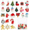 LAMEK 24 Stück Weihnachten Miniatur Anhänger Mini Harz Weihnachtsschmuck Weihnachtsbaum Ornament Weihnachtsmann Schneemann Schneeflocke Weihnachtsdeko für Weihnachten Neujahr