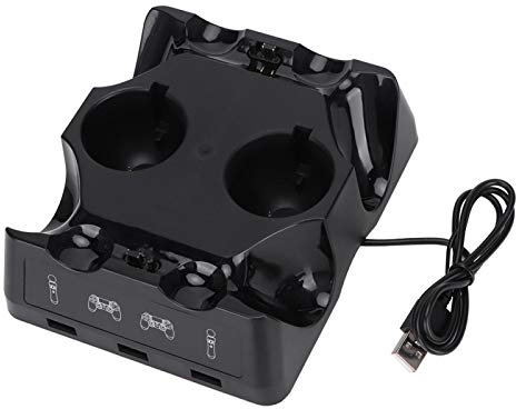 Charger Dock, DC 5V Multi‑Functional Charger Controller Four Charging Dock for PS4/PS4 /PS4 VR