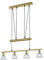 lightling LED Pendelleuchte Levin, JoJo Pendel, stufenlos höhenverstellbar auf 95 bis 160 cm, messing matt, Glas alabaster weiß, Breite: 61 cm, Tiefe: 11 cm