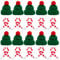 Dereine 20 Stück Mini Weihnachtsmütze, Mini Weihnachtsmütze und Schal Set, Mini-Strickmütze des Weihnachten, Nikolausmütze Klein für Weihnachten Weinflasche Abdeckung, Puppenhaus, Weihnachtsfeiern