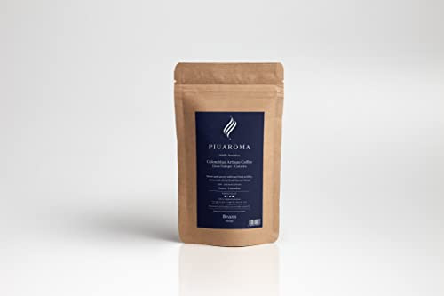 PIUAROMA Gran Galope Coffee, 100% Colombian Coffee, Caturra, Whole Beans, Medium Roast, Freshly, 250 Grams/3.5 Ounces (Pack of 1) | Arabica
