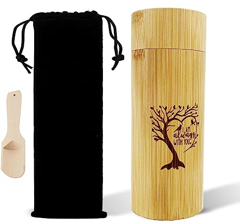 Eco Streuurne - Biologisch abbaubarer Streuschlauch für Asche - Einäscherungsurne für menschliche Asche - Urne für Haustiere, Hund, Katze, Asche, mit Flanelltasche ((Baum des Lebens))