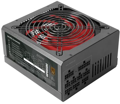 Mars Gaming MPB850M, Alimentatore Modulare ATX 850W, 6 Anni Garanzia, 80Plus Bronze 230V, Tecnologia AI-RPM Silenziosa, 90% Efficienza, Nero