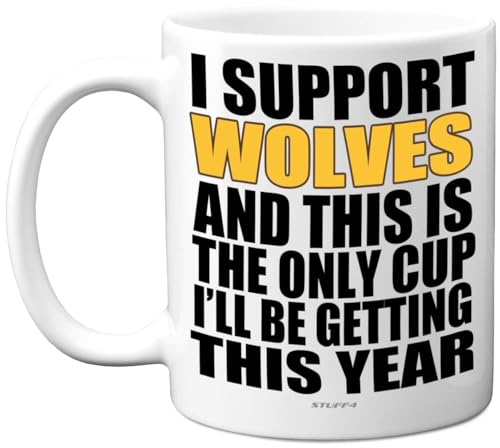 Funny Football Mug Gift for Wolves Fans - Footy Only Cup - Joke Xmas Birthday Mugs Present Gifts for Son Dad Brother Uncle Colleague Friend Cousin, 11oz Ceramic Dishwasher Safe Coffee Tea Cup