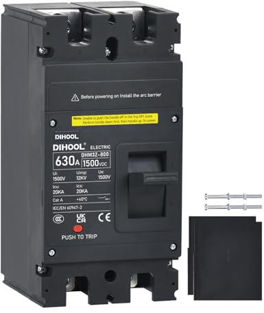 DIHOOL DC 1500V disjoncteur 630A 2P mccb DC batterie fusible