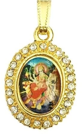 Exklusiver Global 5,1 cm schöner Hindu Segen Durga Maa Metall Anhänger Medaillon Geschenk, Metall