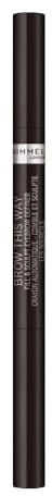 Rimmel London. Brow This Way Fill & Sculpt. Lápiz de Cejas. Tono 04 Soft Black - 0.25 gr