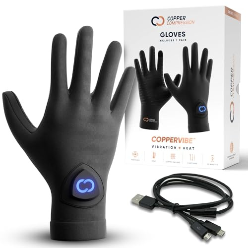Copper Compression CopperVibe Vibrations- und Wärmehandschuhe, beheizte Handmassage
