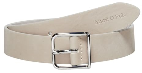 Marc O'Polo Leder Gürtel Fredis Ladies Belt W75 Stone Grey beige