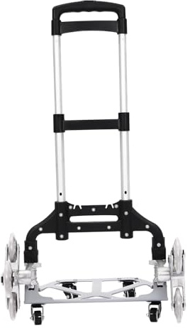 Zalydala Carrello per salire le scale, pieghevole, carrello a mano estraibile, portata 70 kg, viaggiatori, espositori e corrieri per bagagli o merci su pavimenti come scale