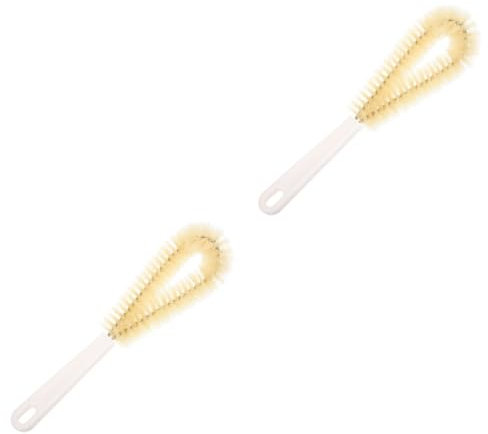 Abaodam 2pcs Bottle Cleaning Brush Handle Cup Cleaner for Bottles Corner Cleaning Tool for Kitchen Use Easy to Use and No Dead Corners
