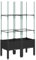 vidaXL Fioriera da Giardino con Traliccio Nera 80x40x142,5 cm in PP