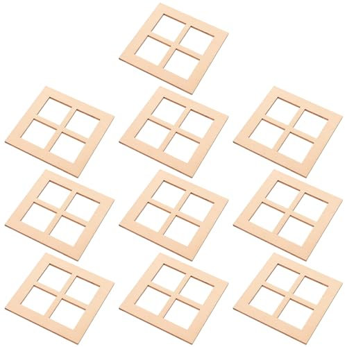 Toddmomy 10 Pezzi In Miniatura Finestra In Legno Mini Mobili Per Casa Delle Bambole