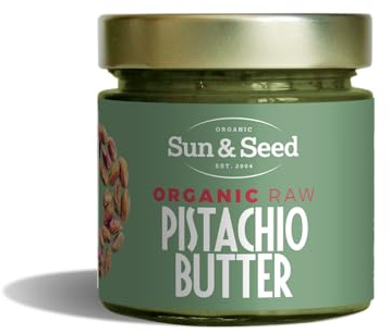 Organic Raw Pistachio Butter by Sun & Seed - 200g - Smooth Nut Butter - Plant Based - High in Protein - 100% Organic Pistachios - Palm Oil Free - Vegan Butter…