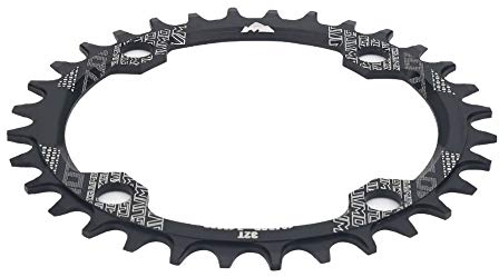 Plato de Bicicleta Ovalado Plato de Bicicleta Aleación de Aluminio Compatible con Bicicletas de Montaña Bicicletas de Carretera (32T)
