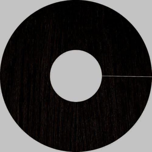 Oak Pipe Covers for Solid, Engineered Wood & Laminate Floors, 15mm Radiator Pipe Collars, Roses, Surroundings, Rings, Real Wood Oak Veneer, Slim Modern Profile, Self Adhesive (Black Oak, x2)