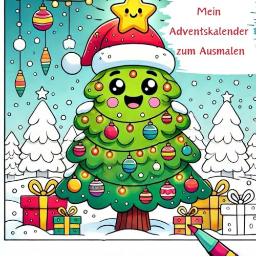 Mein Adventskalender zum Ausmalen: Mit stärkeren Seiten