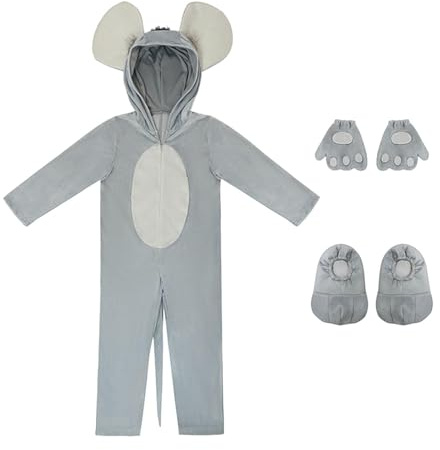 LOVIVER Costume de Souris pour Enfants Cosplay de Noël pour déguisement de Festival Vêtements Accessoire Photo, XL