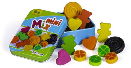 Erzi 14352 Gummibärchen aus Holz in der Dose, Kaufladenspielzeug für Kinder | Kaufmannsladen, Rollenspiele, Kreative Spielwelten gestalten