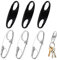 6pcs Zipper Clips Anti Theft Deterrent Backpack Lock Zip Lock Double Opening Snap S Hooks Zippers Pull Bag Clips For Backpack for Traveling Camping