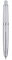 Jinhao 10 Series Press Fountain Pen Brushed Matt Chromium Retractable Fine Nib with Ink Converter and Metal Pen Box Set (Silver Clip Version)