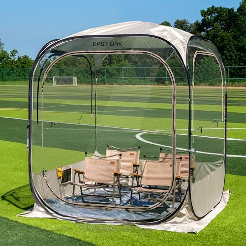 EAST OAK Wetter-Sportzelt zum Angeln und im Freien, Pop-Up-Zelt, sofortiger Sonnen- und Regenschutz, Keine Kondensation, geräumiger Innenraum, hohe Sichtbarkeit, Allwetterschutz, 72 x 72 x 86,6 cm (L