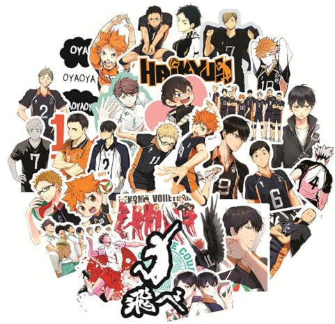 50 Pcs Haikyus Aufkleber Anime Figur Vinyl Wasserdicht DIY Stickers Für Computer Skateboard Gepäck Auto Fahrrad