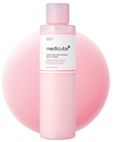medicube Lotion Tonique Lactée PDRN à l'ADN de Saumon | Lotion tonique hydratante, Peaux sèches, Céramides, Peptides, Barrière cutanée, Soin coréen, 150 ml
