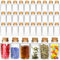 Acetiti 30 Pcs 25ml Small Glass Bottles with Cork Lids, Mini Glass Jars for Wedding Favors Empty Miniature Potion Message Wishing Bottles Spell Jars for DIY Crafts Baby Shower Party Home Decoration