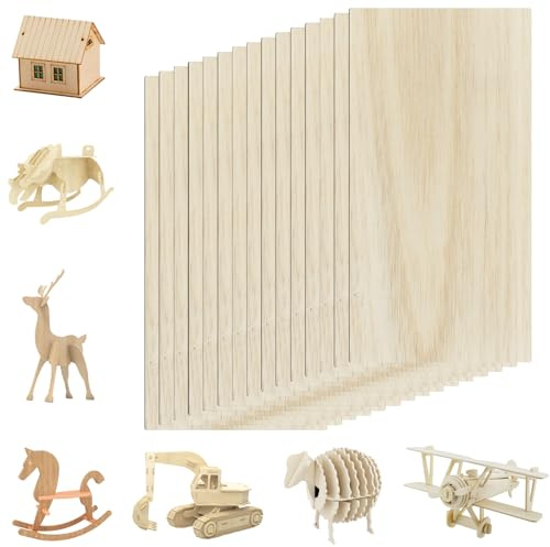 KKUOYT 15 Pezzi Tavole Modello in Legno