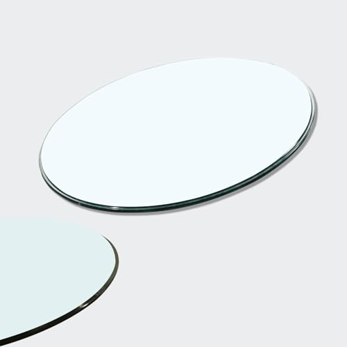 Generisch Esstisch Glasplatte Runde Tischplatte aus Transparent Glass, 48-80cm Glasscheibe 8mm Dick Sicherheitsglas Klarglas für Couchtisch/Esstisch(78cm(31inch))