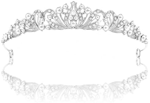 Tiara Gold Kristallkrone Strass Kristall Krone Prinzessin Elegante Krone Tiara Hochzeit für Brautkrone Hochzeit Abschlussball Festzug Frauen Braut Königin Prinzessin Prom Weihnachten