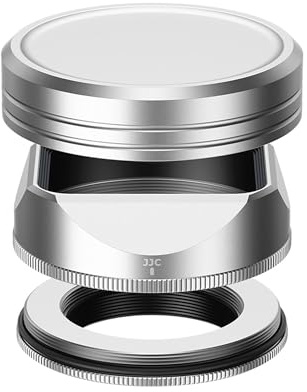 JJC Metal Lens Hood & Lens Cap Compatible with Fujifilm X-E5 + XF 23mm F2.8