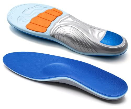 Plantar Fasciitis Insoles for Men & Women, Orthotic Arch Support Shoe Inserts, Shock Absorption Comfort Insoles for Flat Feet, OverPronation and Metatarsalgia,29CM(UK8.5-10)