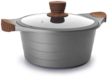 LACOR 27320 Stilo Cacerola con Tapa de Cristal, Aluminio, Gris, 20 cm