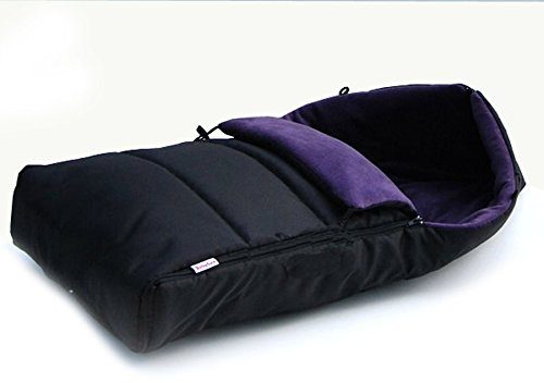 BABYLUX Kinderwagenfußsack Fußsack POLAR 90 cm / 105 cm Winterfußsack Fleece (90cm, Schwarz + Lila)